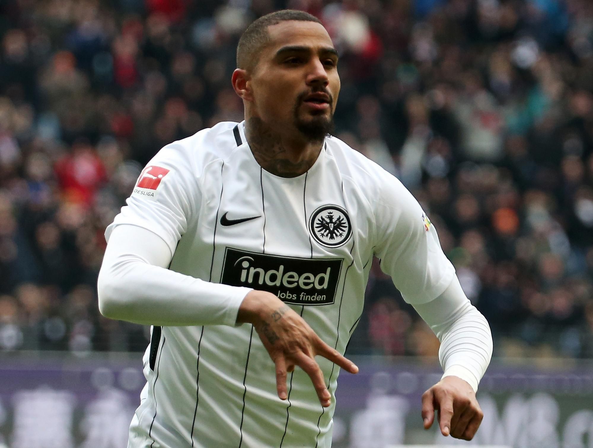 Kevin-Prince Boateng v drese Eintrachtu Frankfurt.