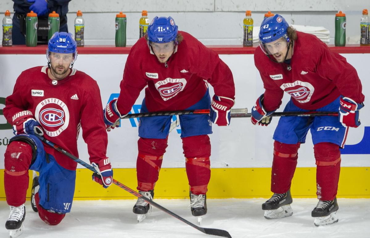 Tomáš Tatar a Brendan Gallagher (v strede) sa môžu stať po budúcej sezóne neobmedzenými voľnými hráčmi.