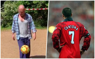 Dôkaz, že legendárny Eric Cantona nestarne. Futbal má stále v krvi