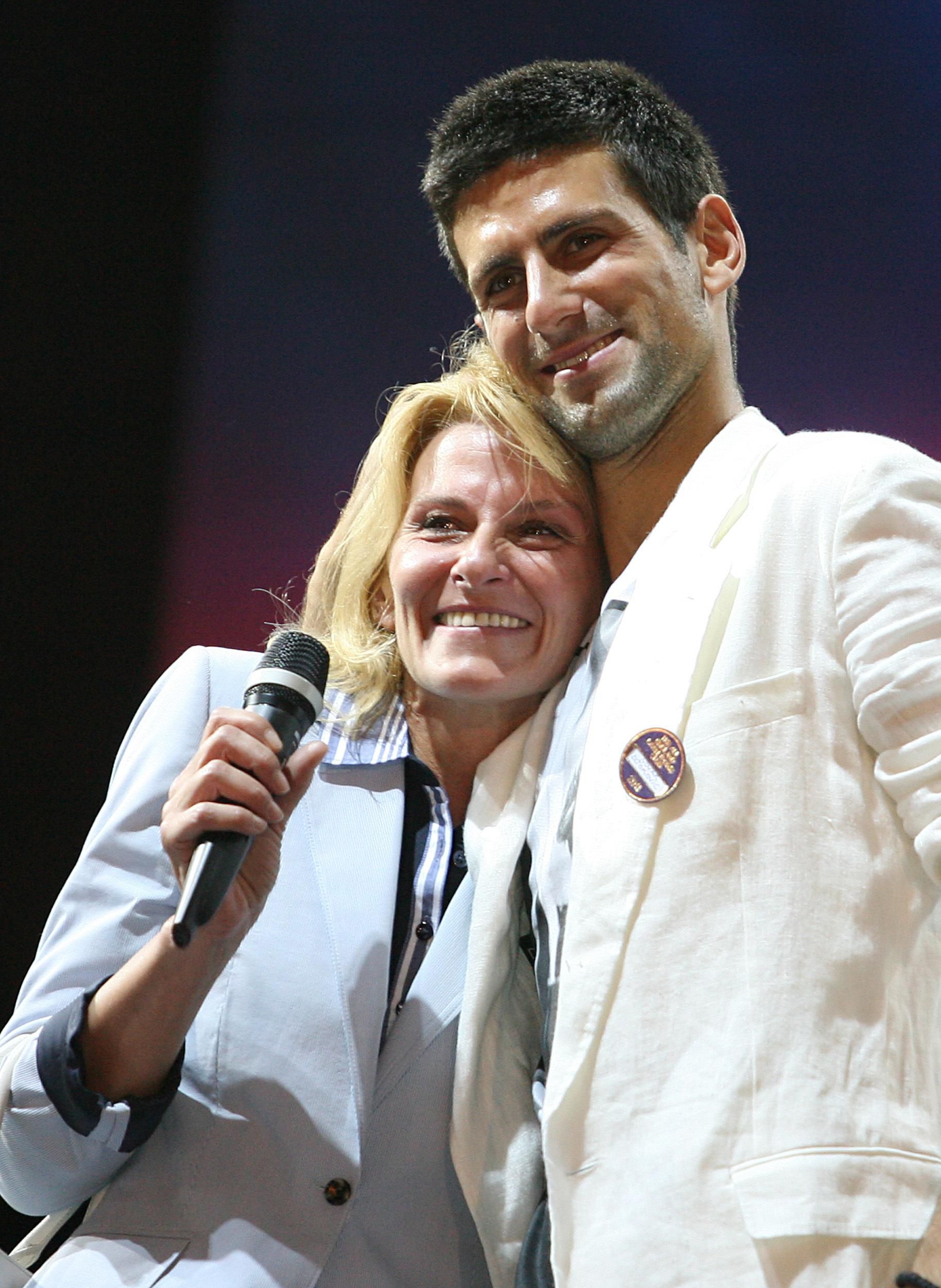 Srbský tenista Novak Djokovič a jeho mama Dijana.