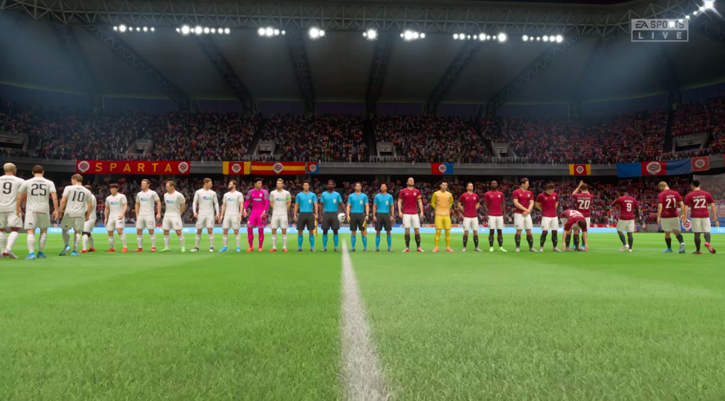 Viktoria Plzeň a Sparta Praha v hre FIFA20