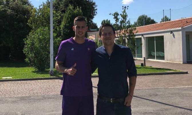 Dávid Hancko a jeho agent Branislav Jašurek po prestupe do ACF Fiorentina