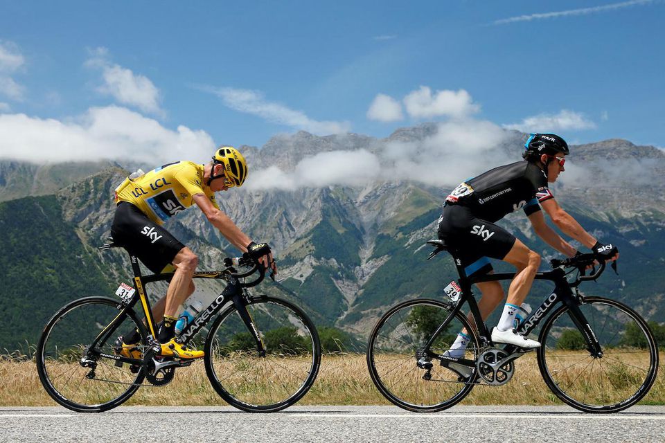 Chris Froome a Geraint Thomas.