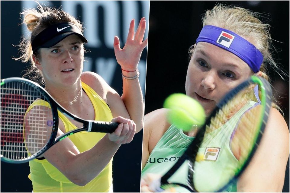 Ukrajinská tenistka Jelina Svitolinová a Holanďanka Kiki Bertensová.