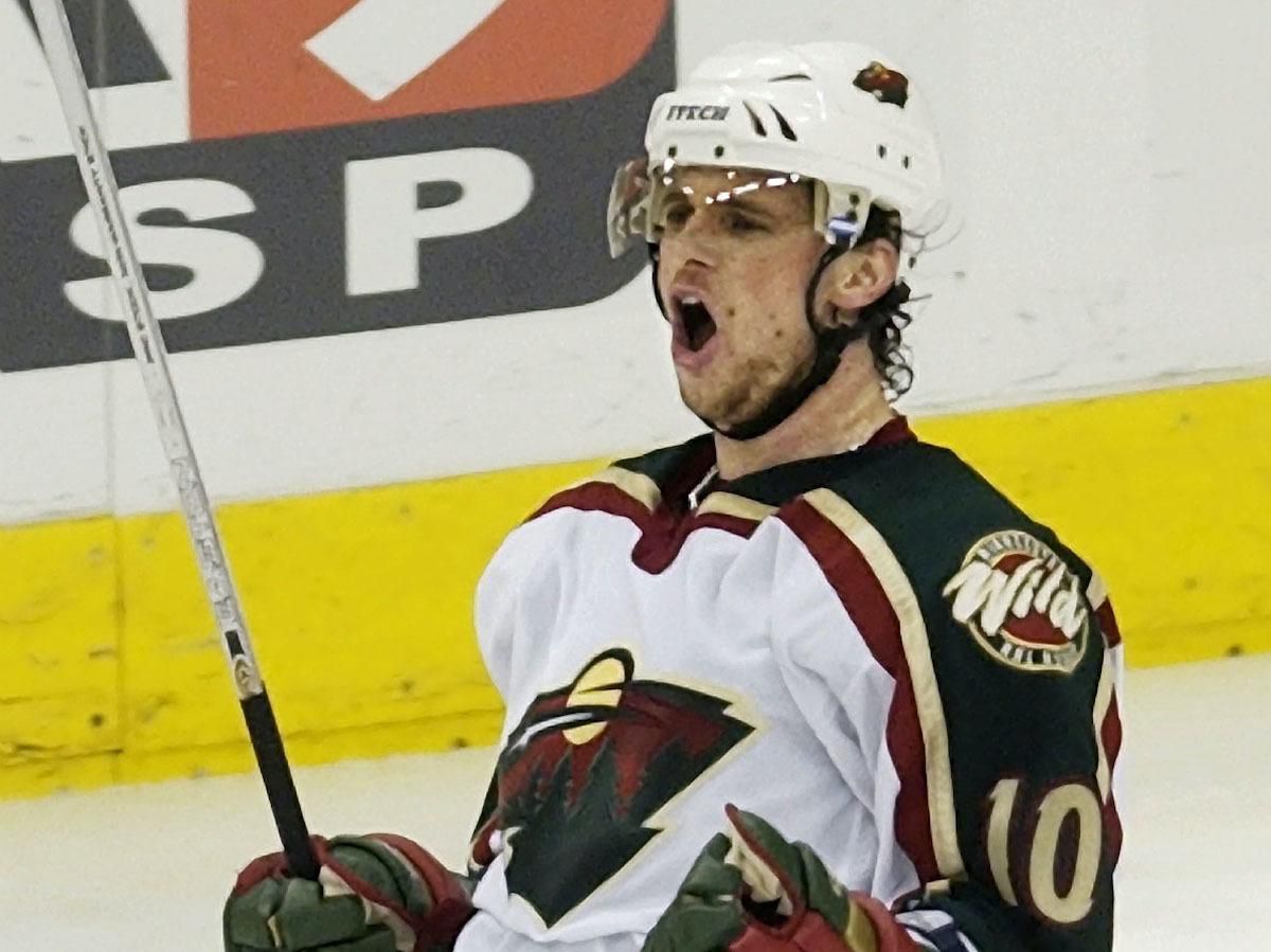 Slovenský hokejista Marián Gáborík v drese Minnesoty Wild.