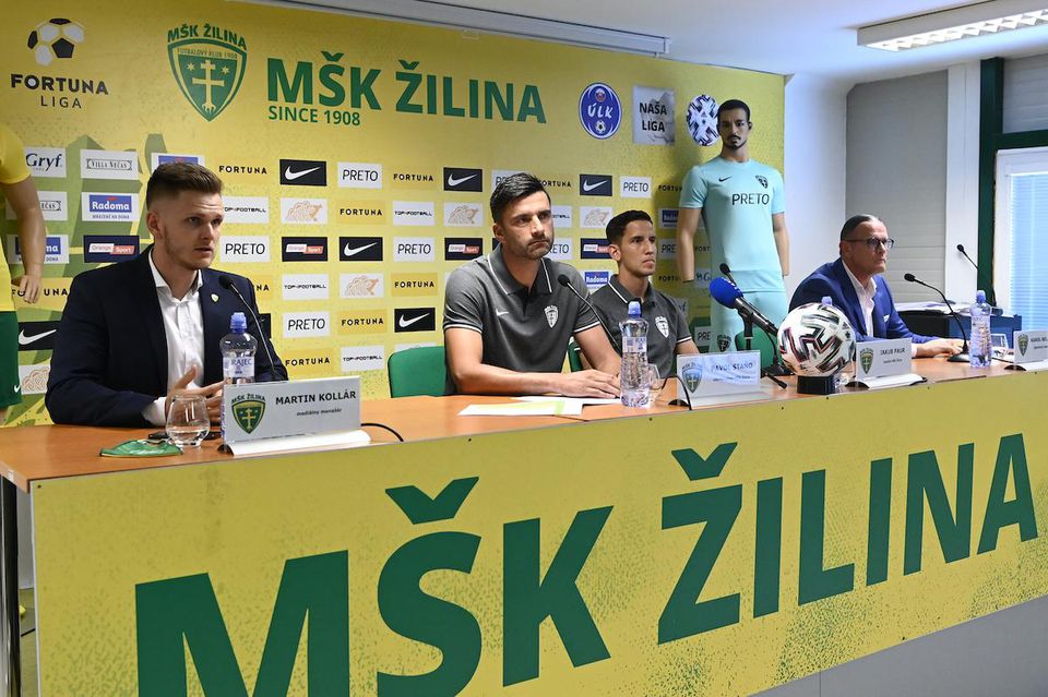 Tlačová konferencia futbalového klubu MŠK Žilina.