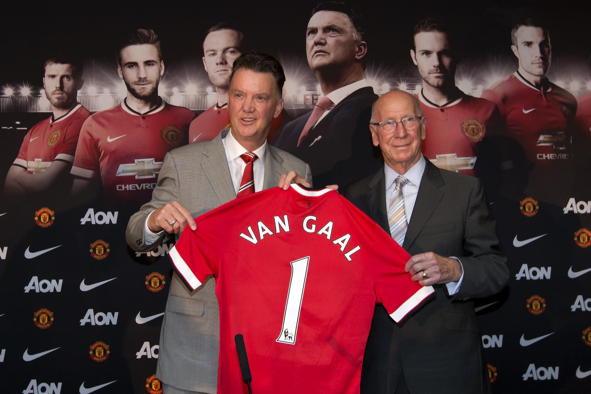 Louis Van Gaal počas predstavovania ako trénera Manchestru United.