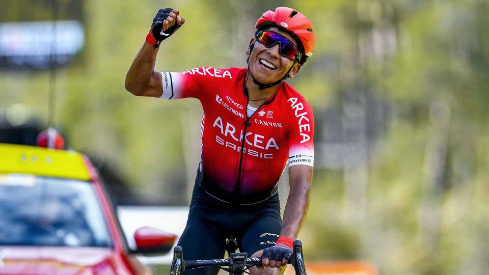 Nairo Quintana sa raduje z víťazstva v 7. etape Paríž-Nice