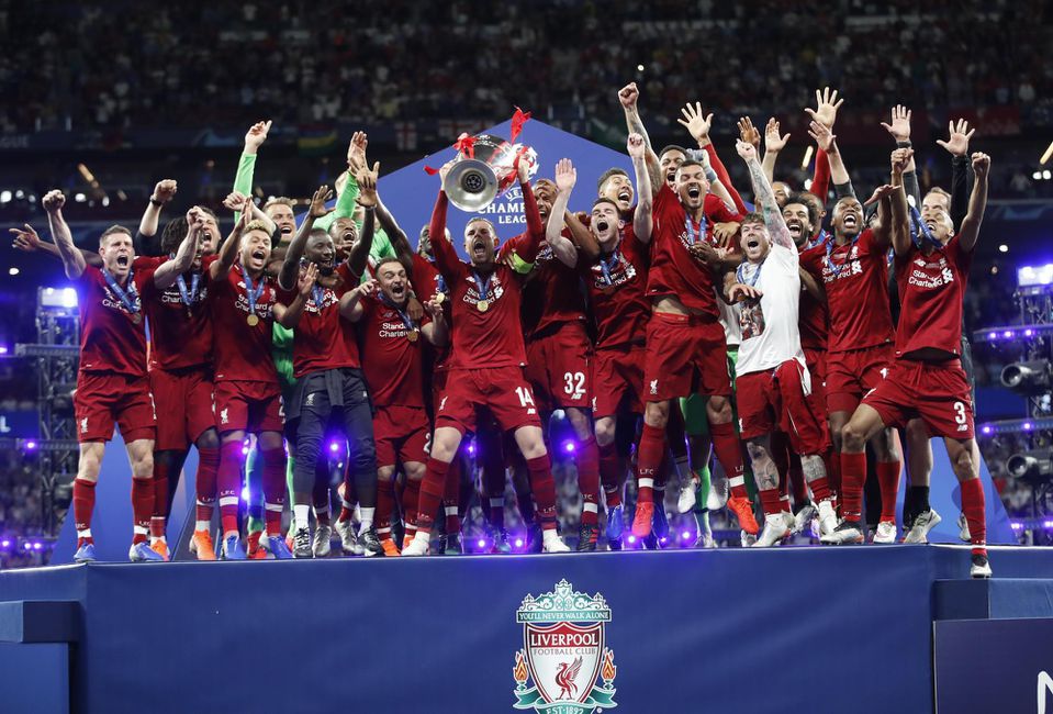 Liverpool oslavuje trofej Ligy majstrov