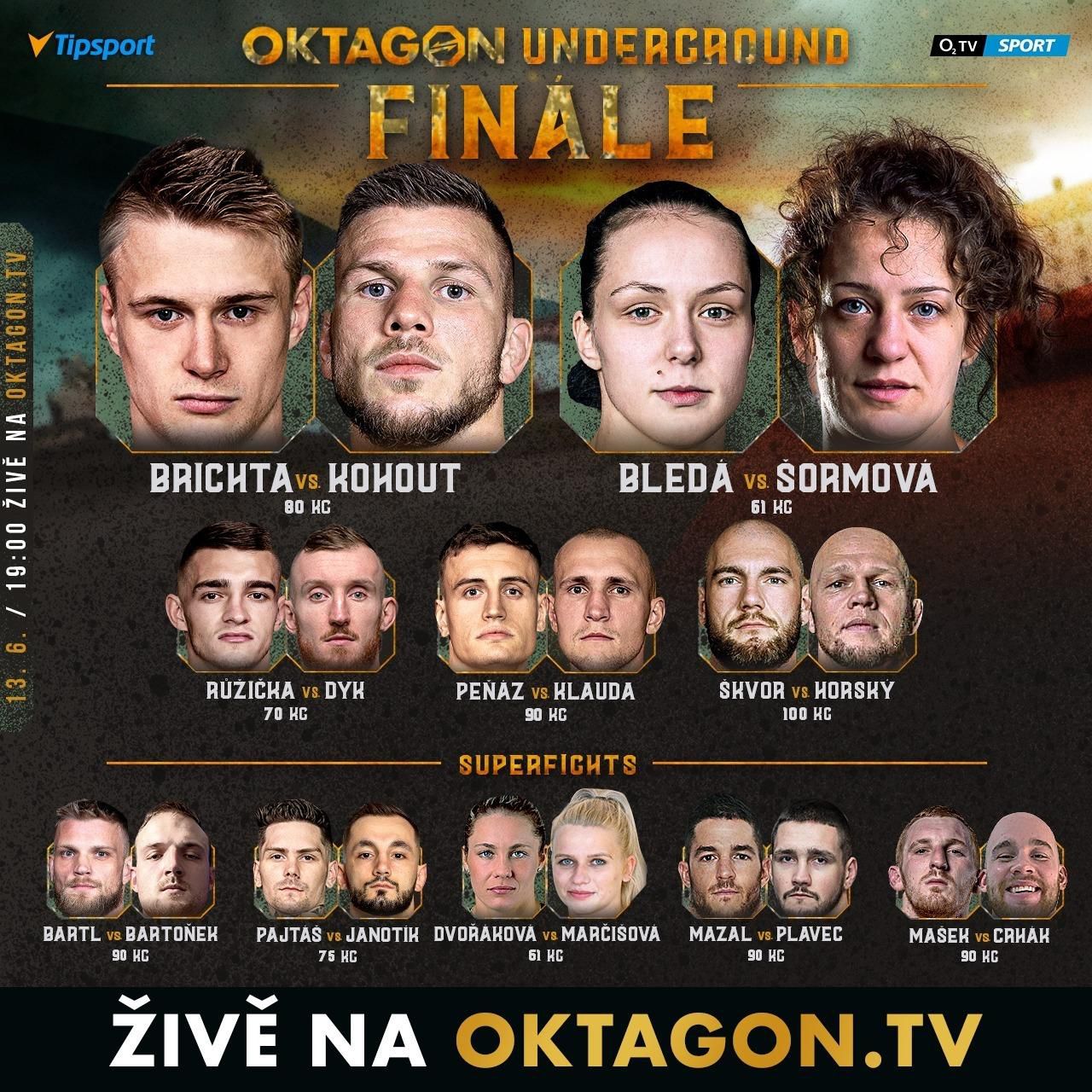 Fight Card Oktagon Underground.