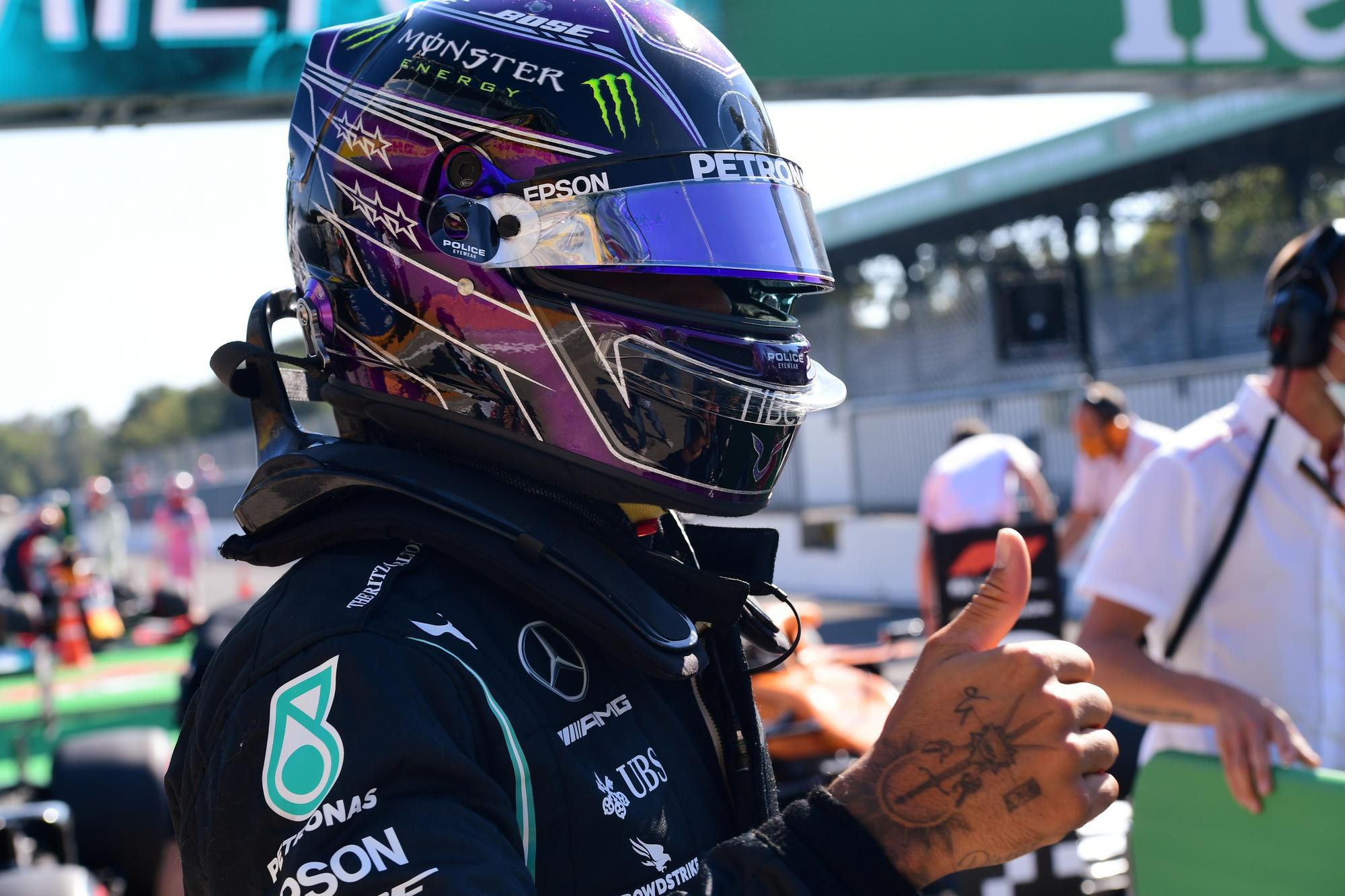 Lewis Hamilton na Veľkej cene Talianska 2020.