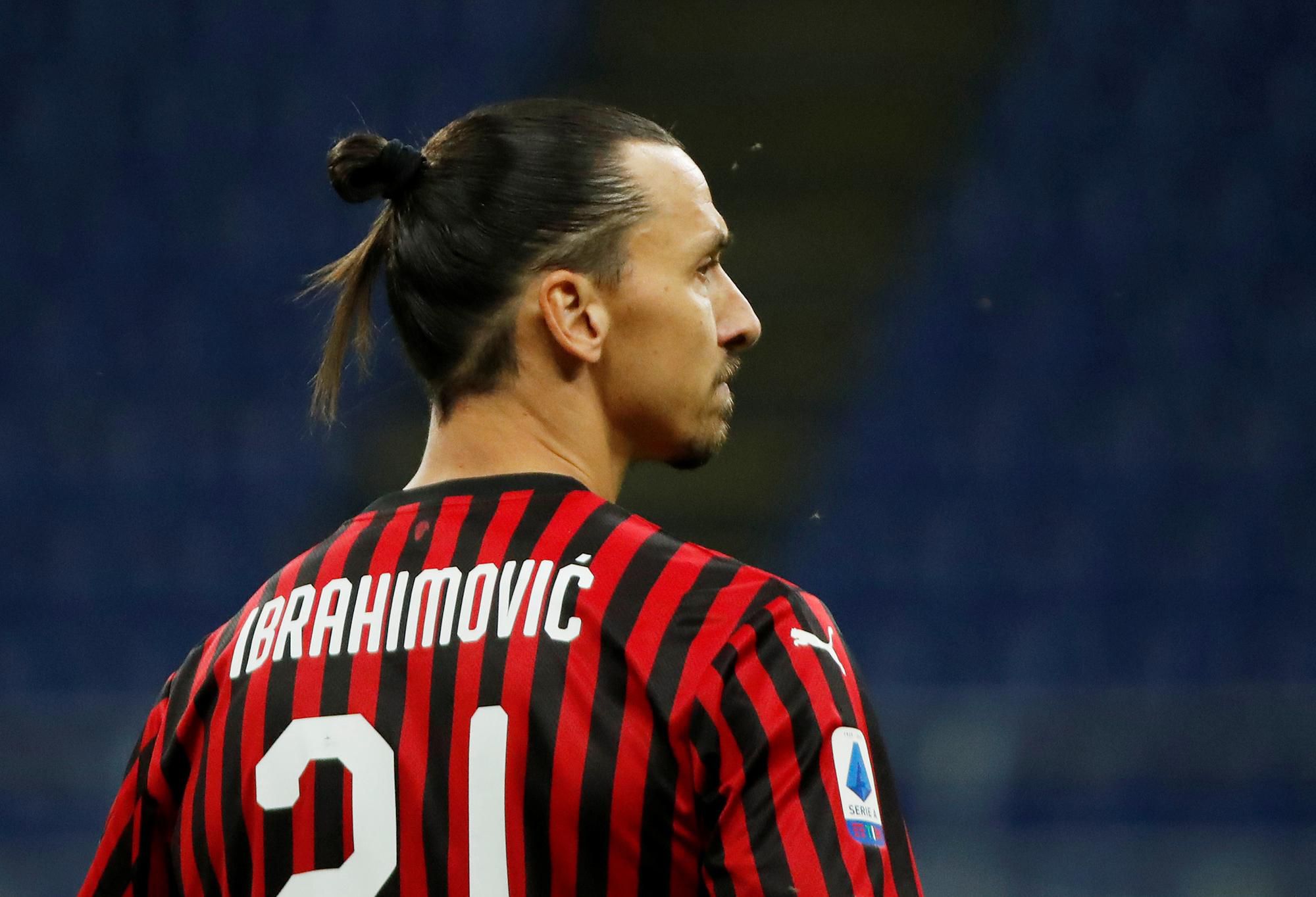 Zlatan Ibrahimovič v drese AC Miláno.