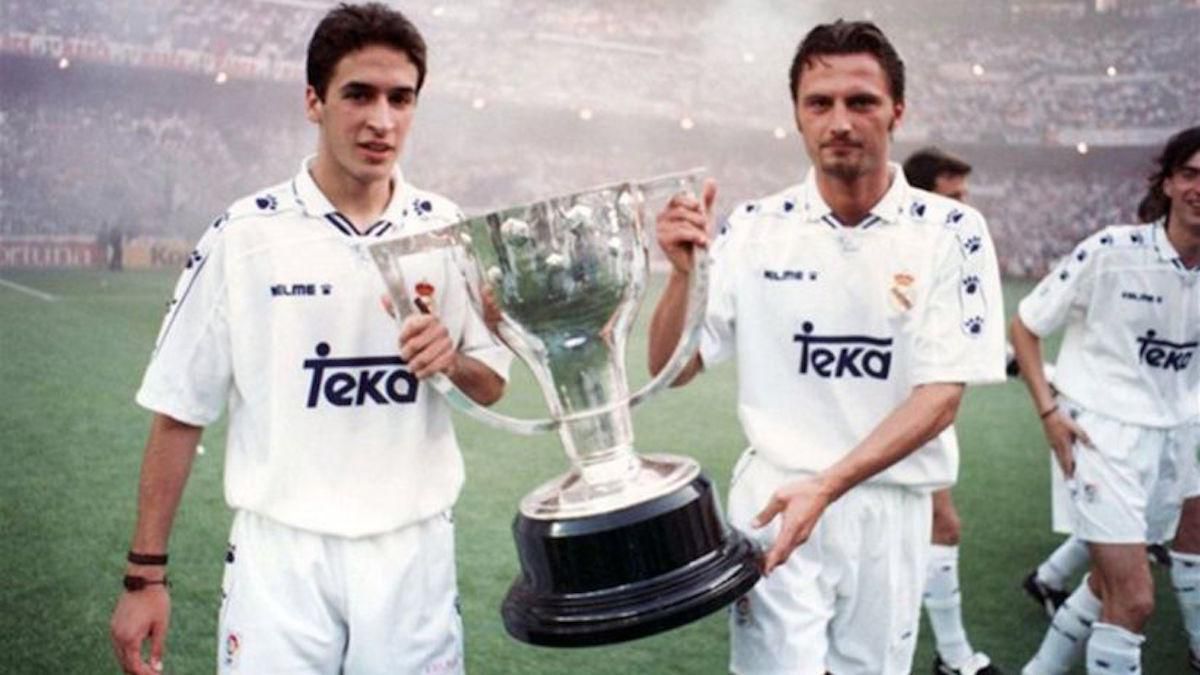 Raúl a Peter Dubovský (Real Madrid)