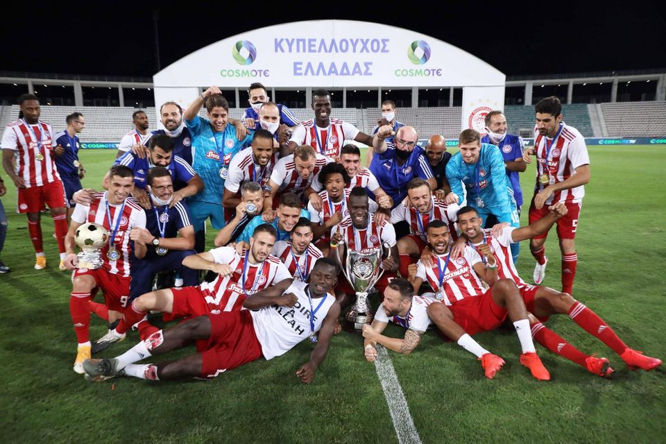 Olympiakos Pirues po zisku národného pohára