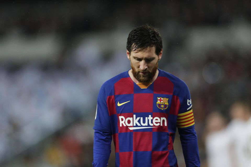 Smutný Lionel Messi.