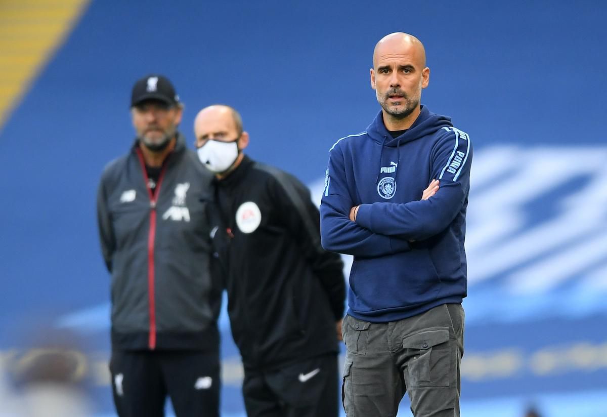 Tréner Manchestru City Pep Guardiola.