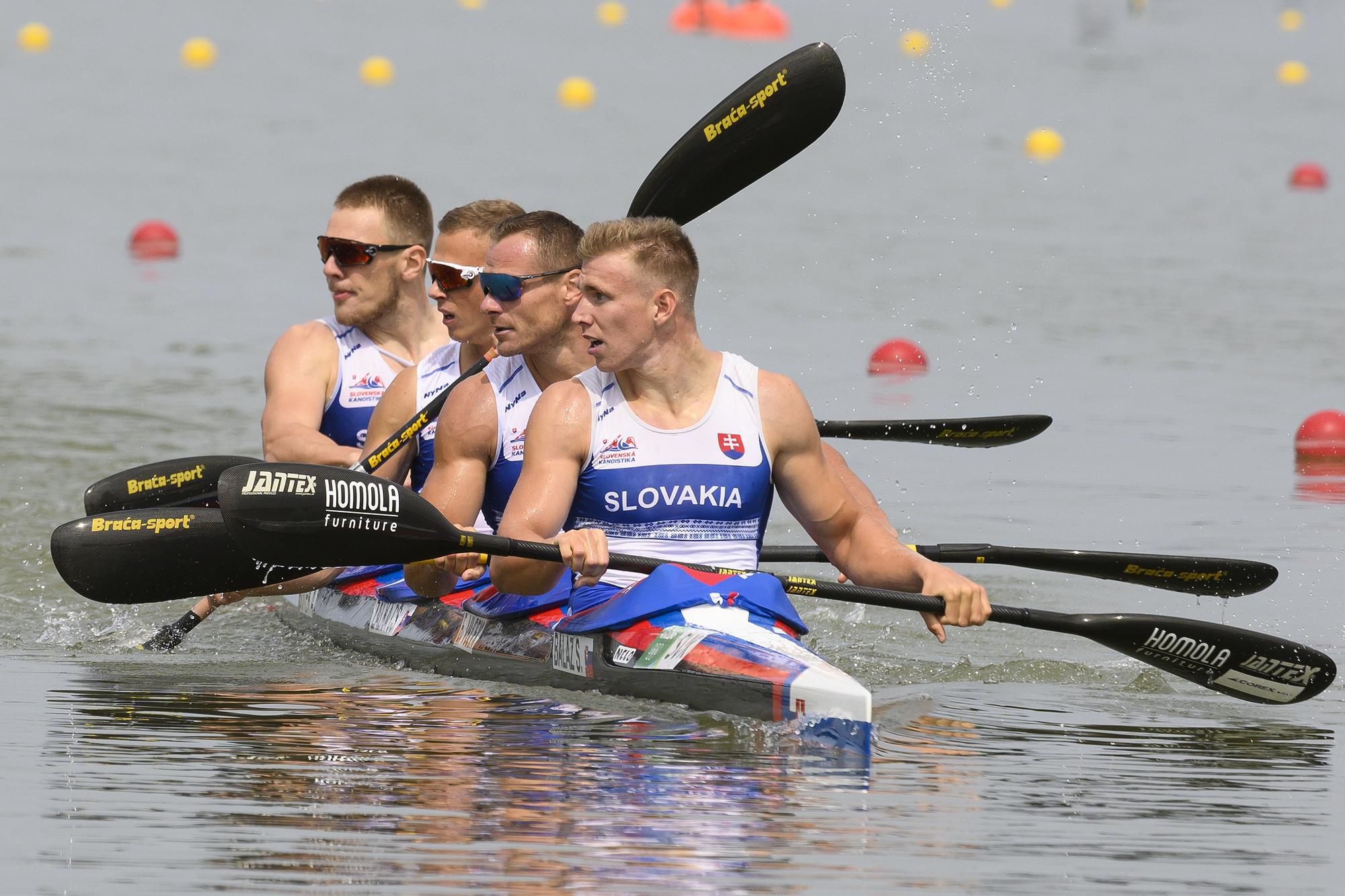 Slovenský štvorkajak - Samuel Baláž, Erik Vlček, Csaba Zalka a Adam Botek