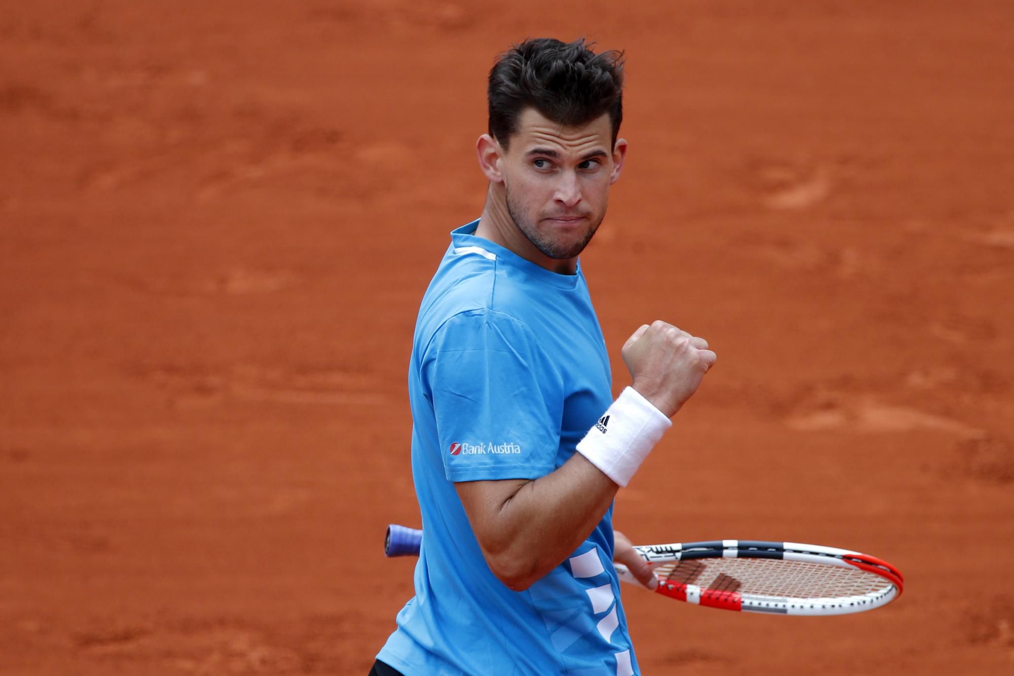 Rakúšan Dominic Thiem na turnaji Roland Garros.