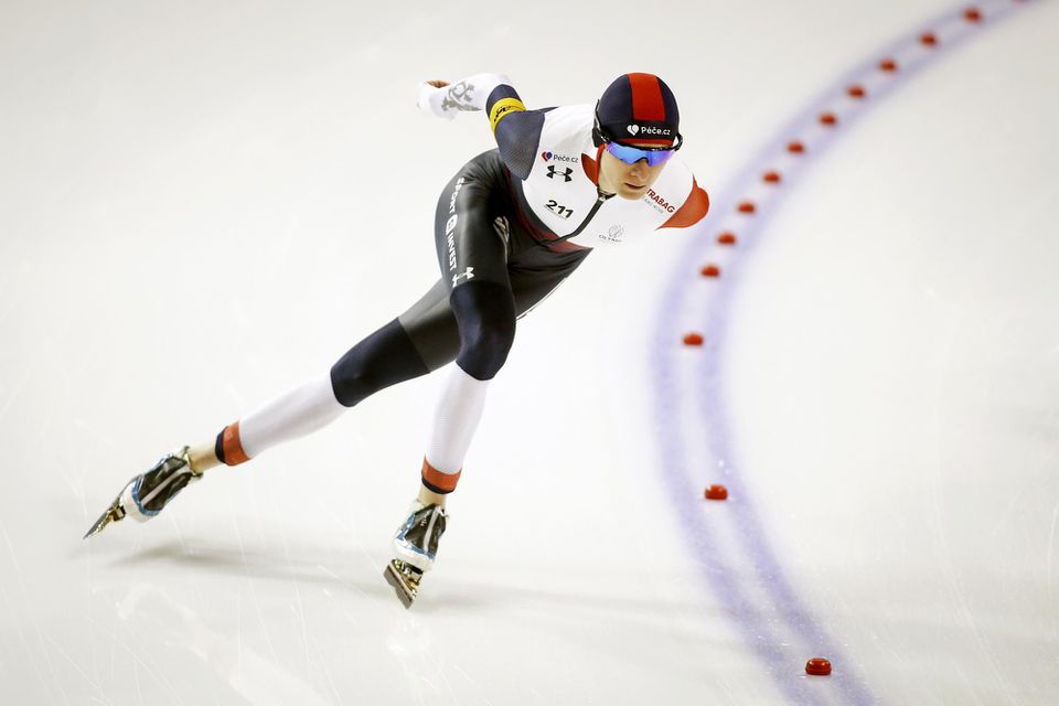 Martina Sáblíková počas pretekov 3000 metrov Svetového pohára v Calgary