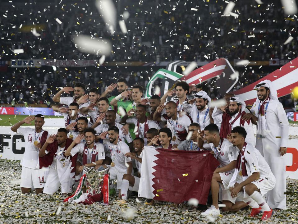 Reprezentanti Kataru oslavujú triumf v Ázijskom pohári