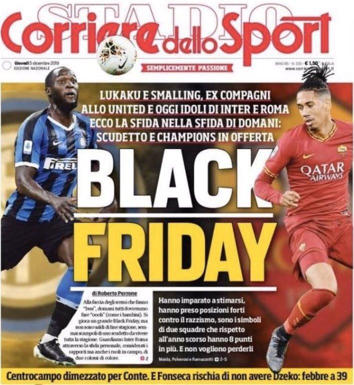 Titulná strana denníka Corriere dello Sport