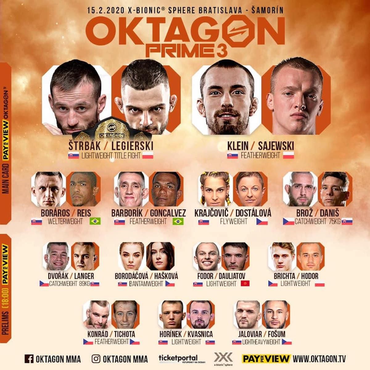 Oktagon Prime 3 Fight Card