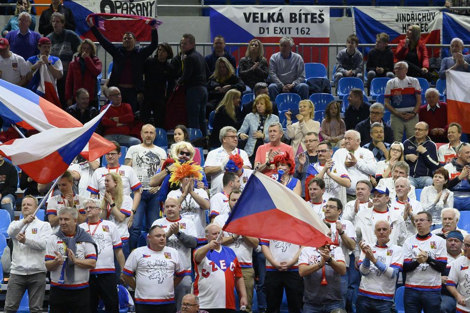 Českí fanúšikovia počas Davis Cupu