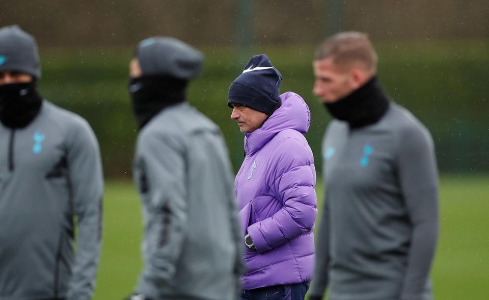 José Mourinho na tréningu Tottenhamu Hotspur