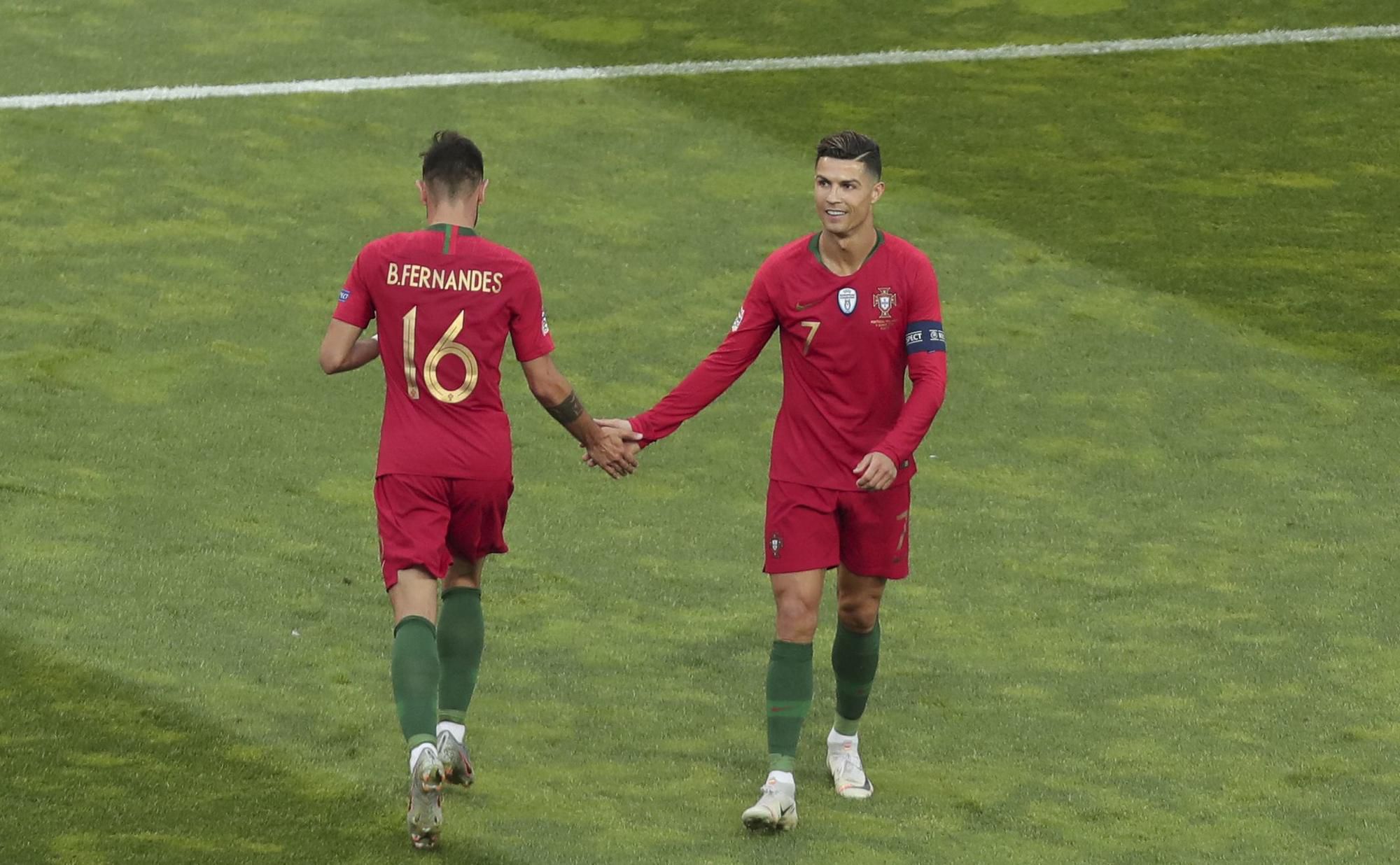 Bruno Fernandes a Cristiano Ronaldo, Portugalsko