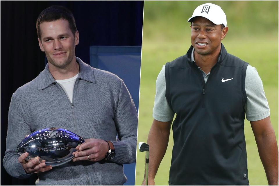 Tom Brady a Tiger Woods.