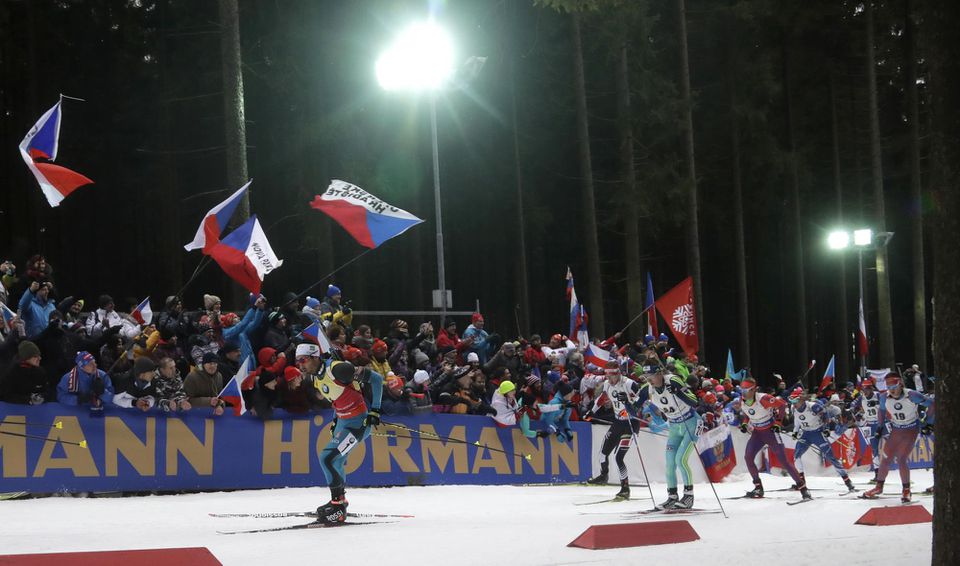 Biatlonové preteky v Novom Meste na Morave.