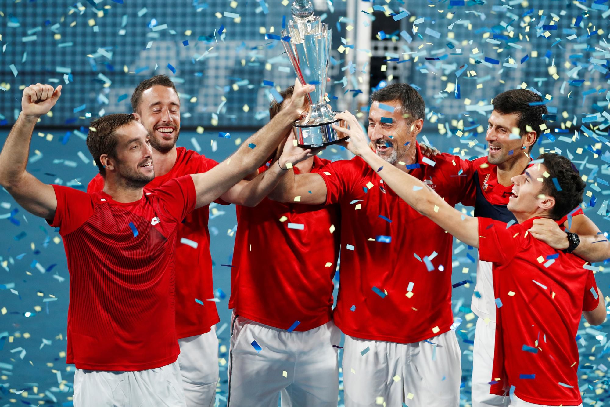 Srbsko oslavuje triumf v ATP Cupe