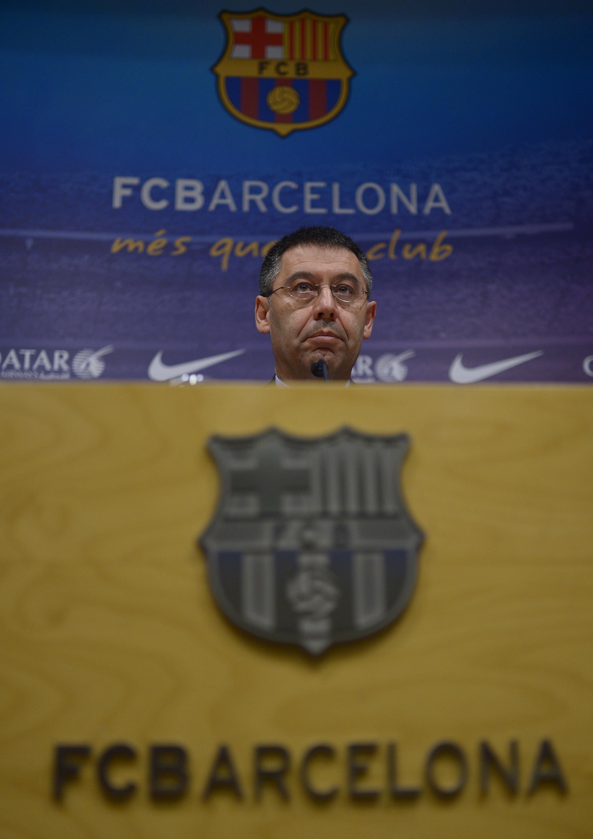 Prezident futbalového klubu FC Barcelona Josep Maria Bartomeu.