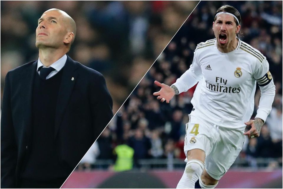 Zinedine Zidane a Sergio Ramos.