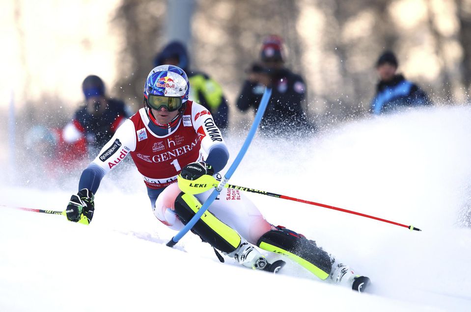 Alexis Pintarault počas slalomu SP vo francúzskom Val d'Isere
