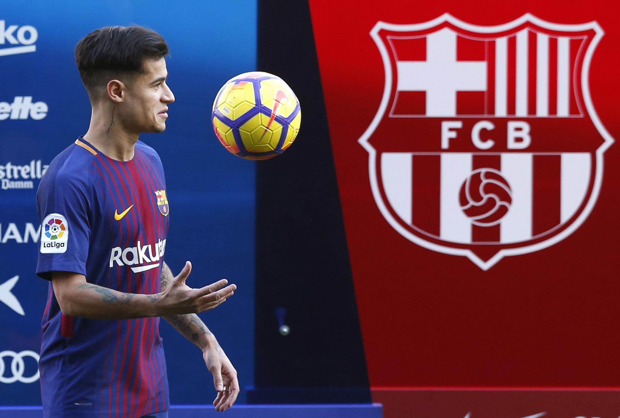 Philippe Coutinho v drese FC Barcelona.