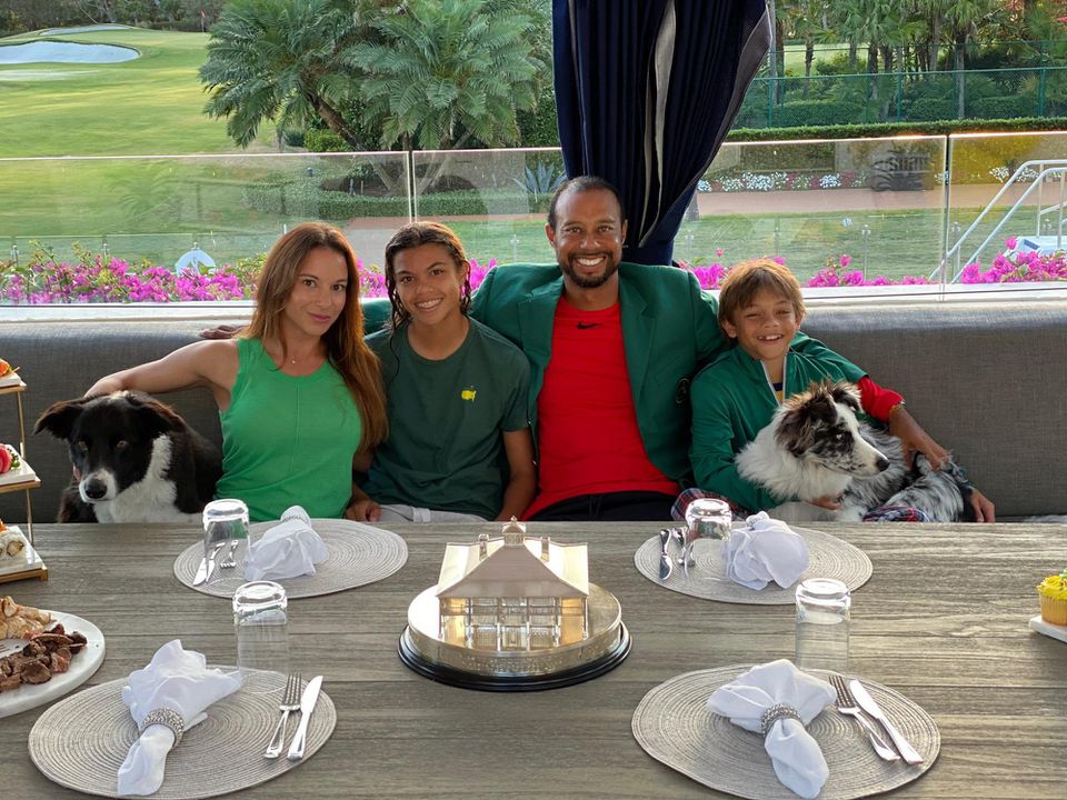 Tiger Woods s rodinou.