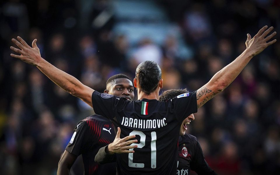 Zlatan Ibrahimovič v drese AC Miláno