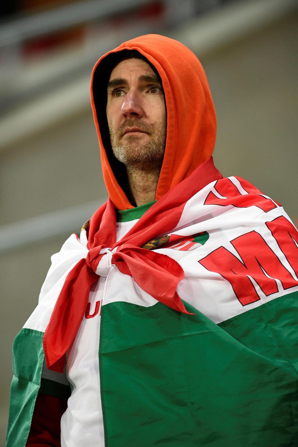 Smutný maďarský fanúšik.