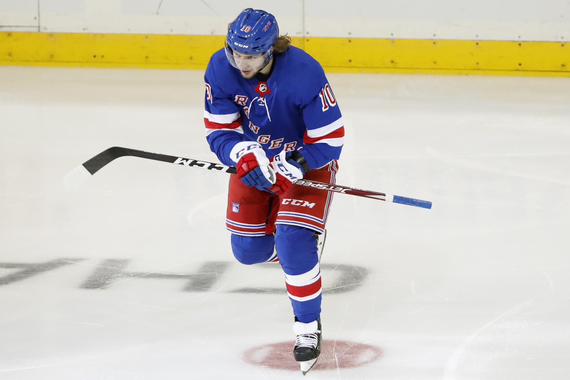 Artemij Panarin v drese New Yorku Rangers.