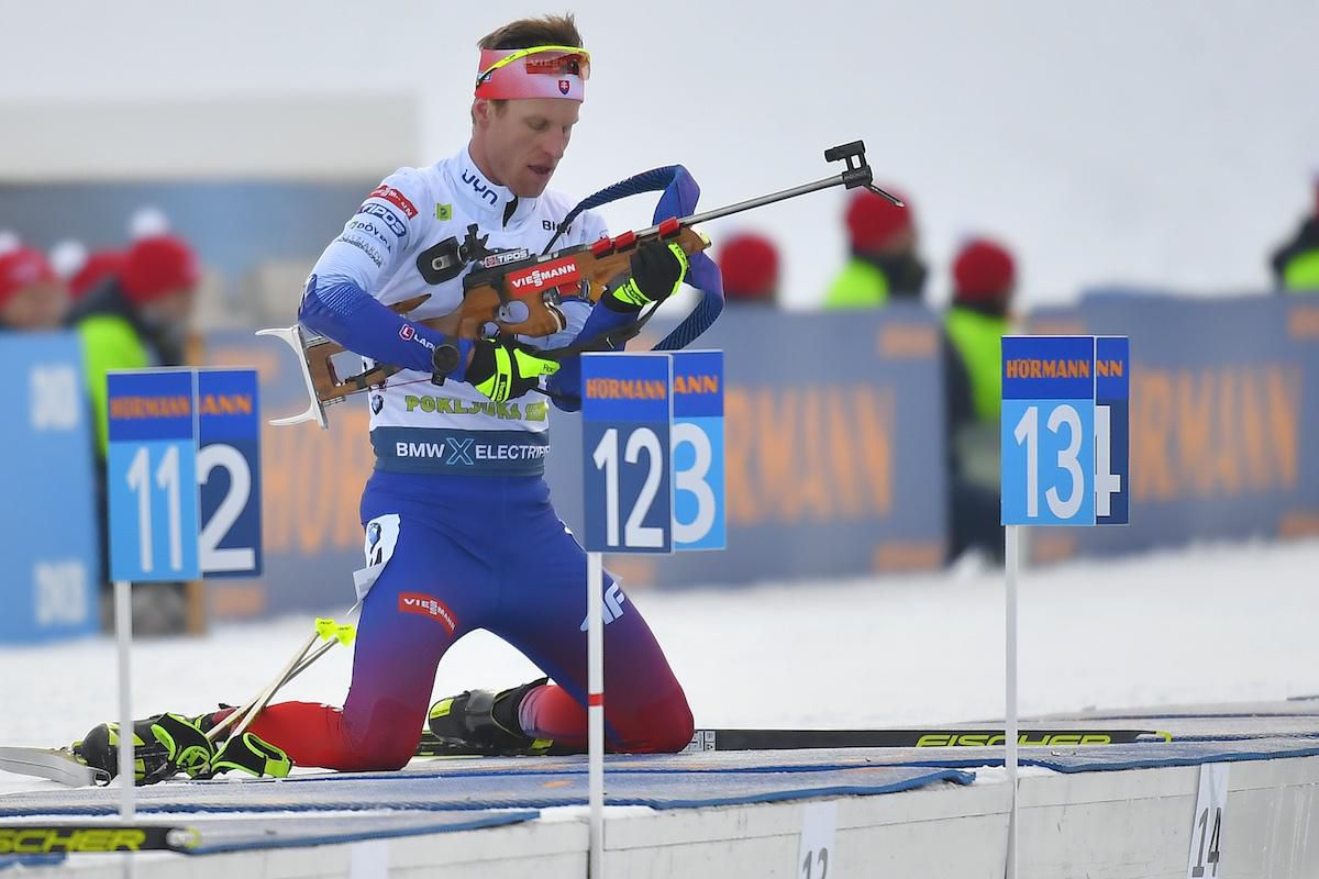 Slovenský reprezentant Martin Otčenáš na strelnici.