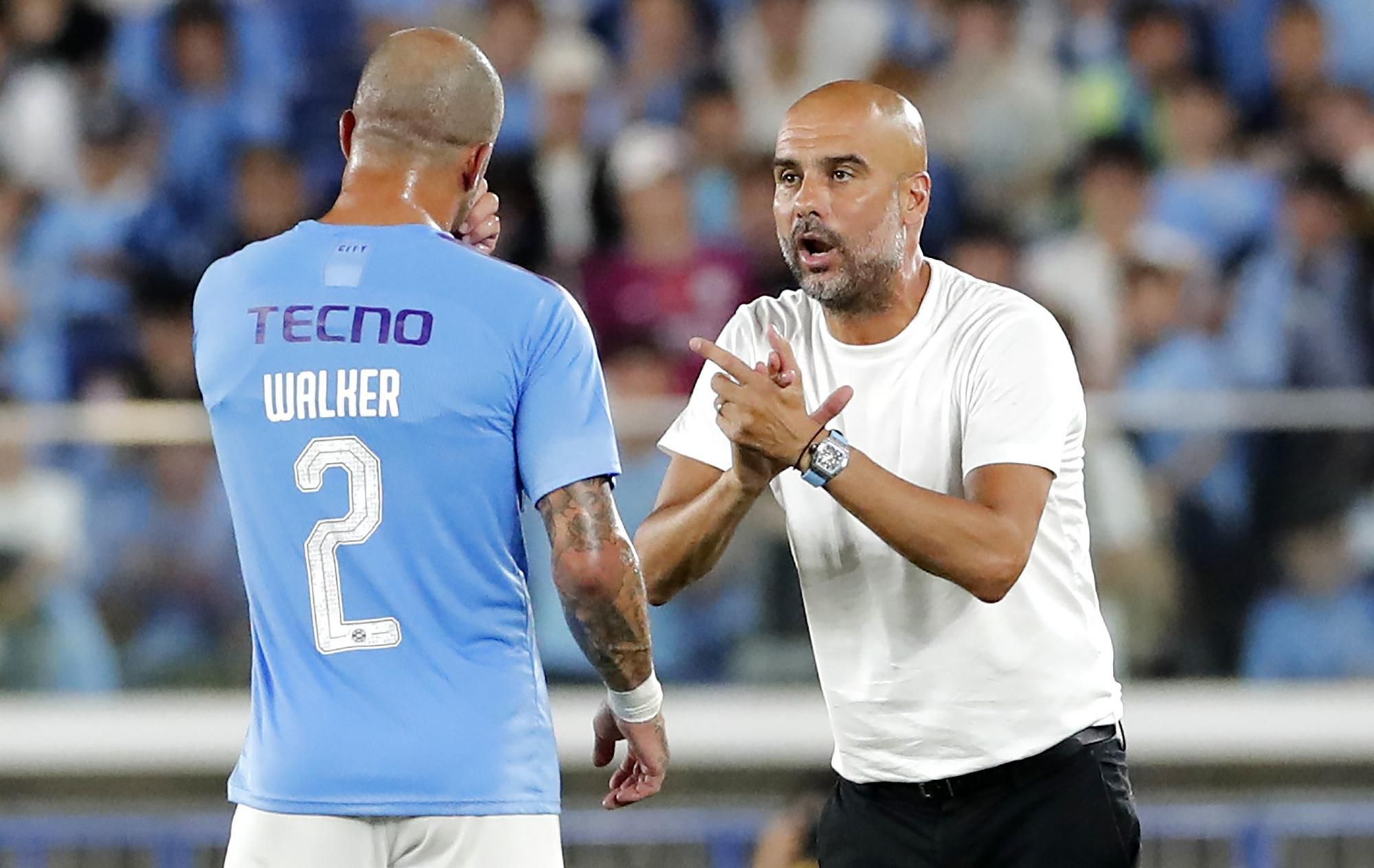 Kyle Walker a tréner Pep Guardiola, Manchester City