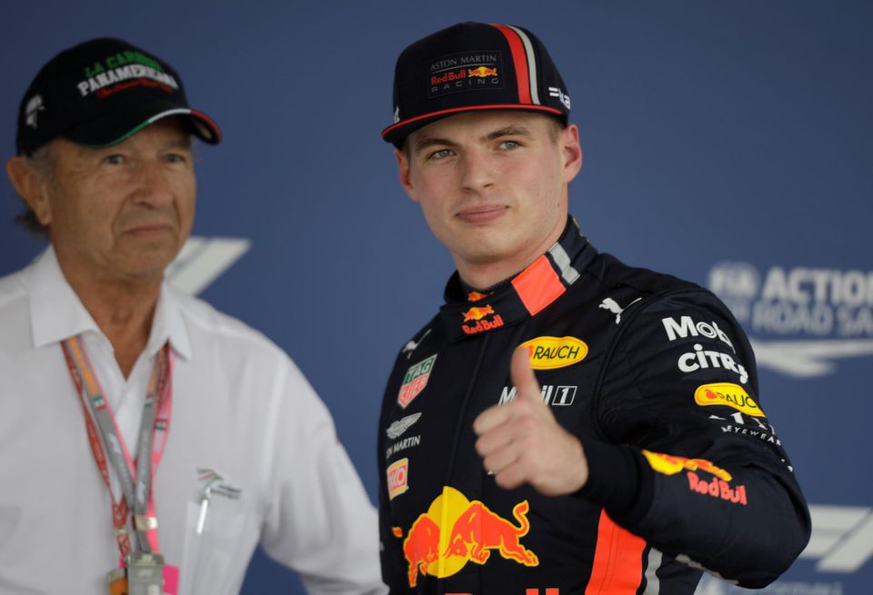 Max Verstappen po kvalifikácii na Veľkú cenu Mexika.