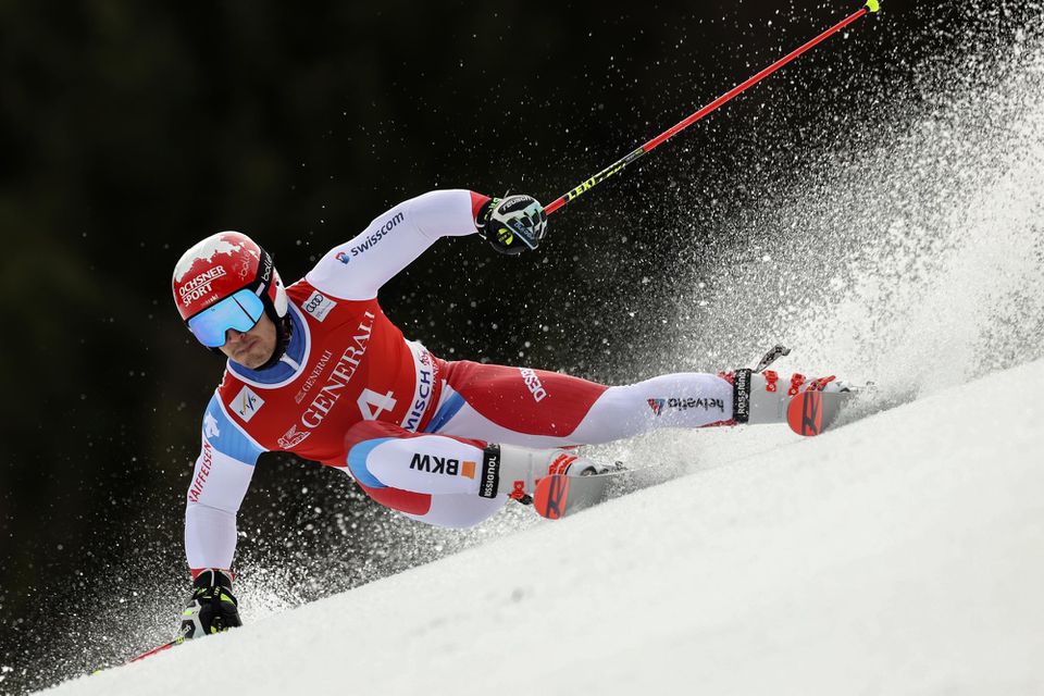 Loic Meillard pošas obrovského slalomu v Garmisch-Partenkirchene