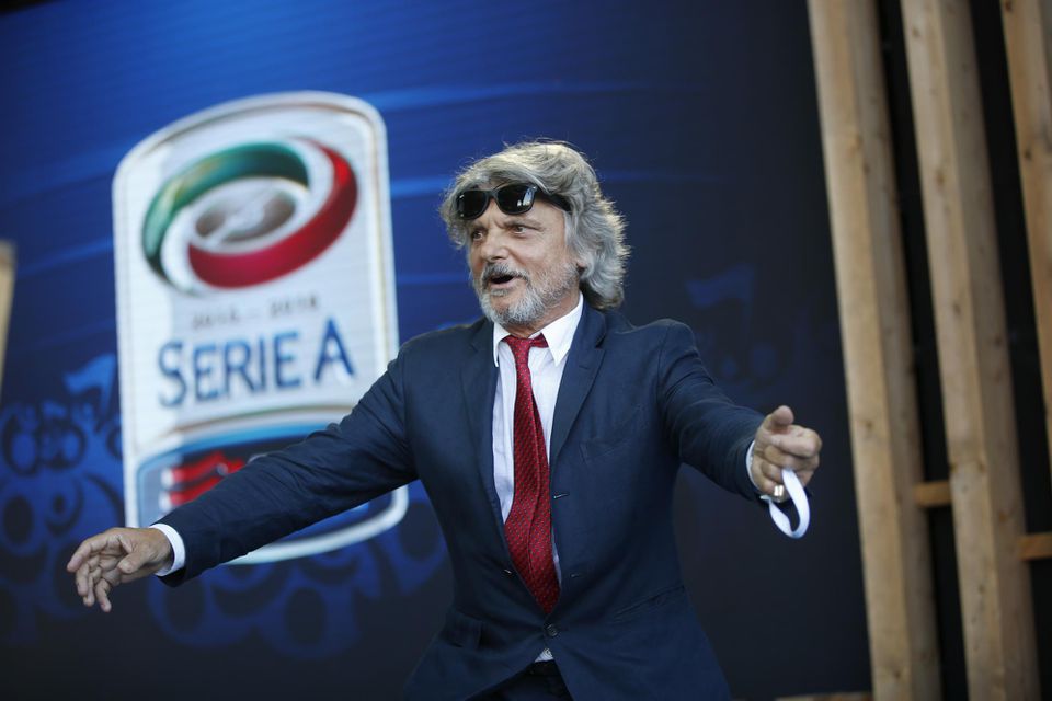 Prezident talianskeho futbalového klubu Sampdoria Janov Massimo Ferrero.