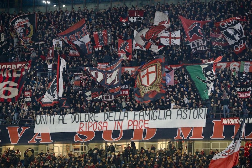 Fanúšikovia AC Miláno.