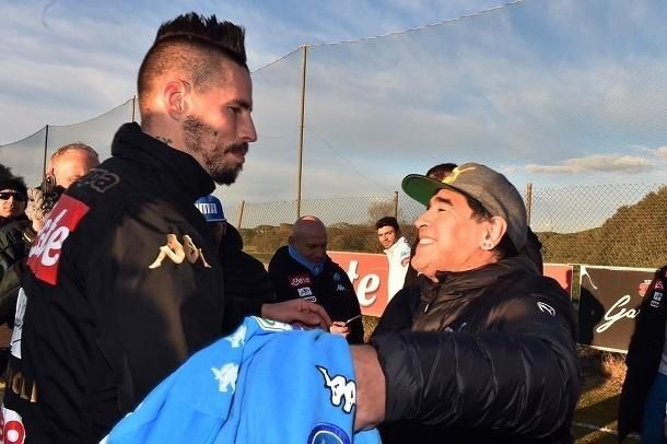 Marek Hamšík a Diego Maradona