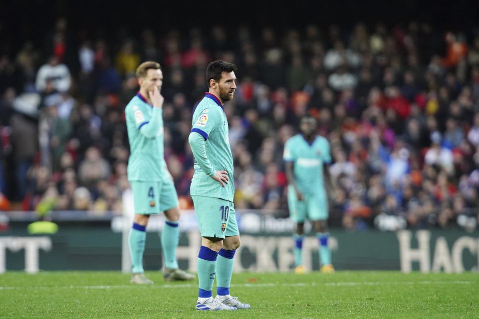 Lionel Messi po prehre s Valenciou