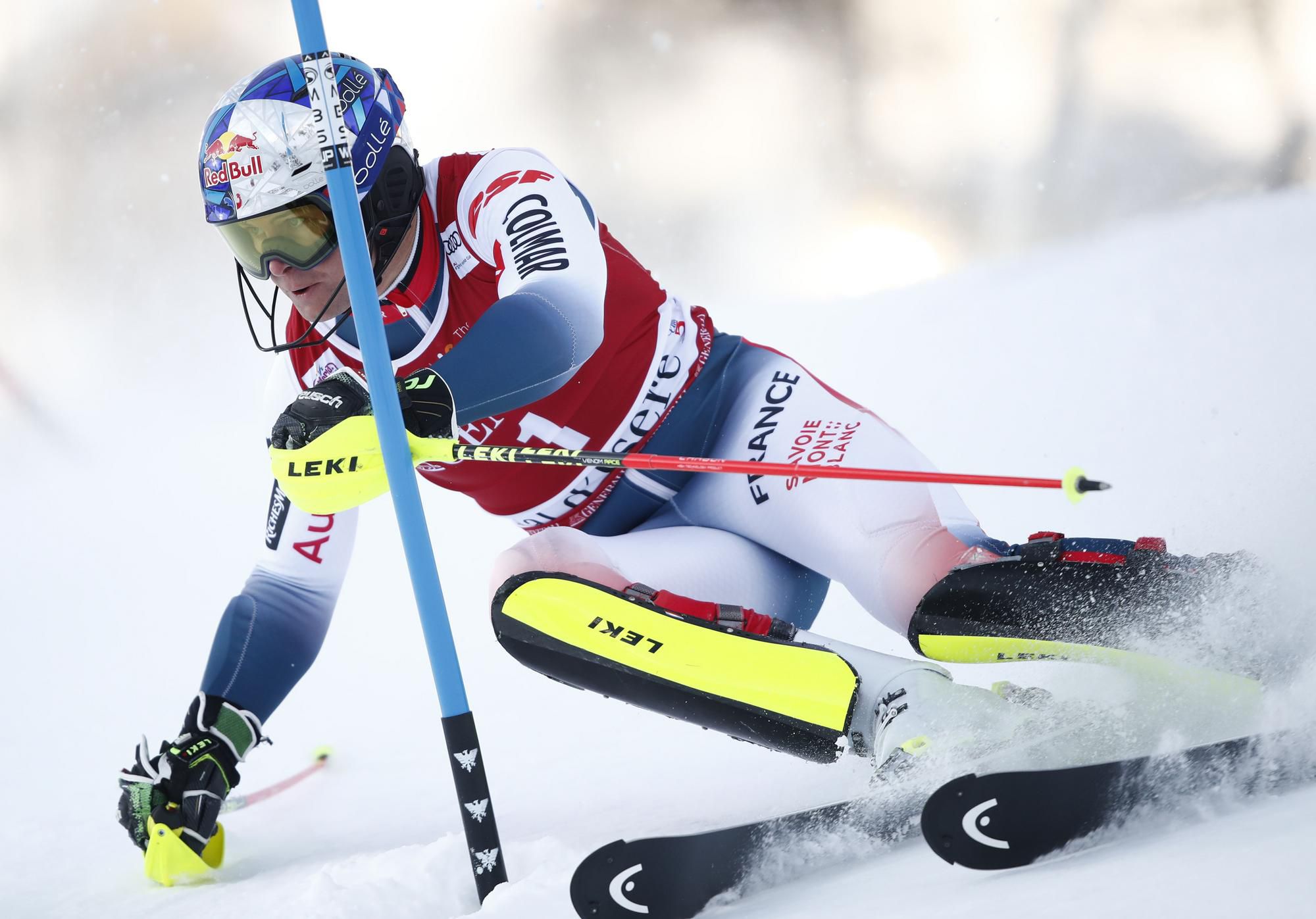 Alexis Pinturault počas slalomu Sp vo francúzskom Val d'Isere