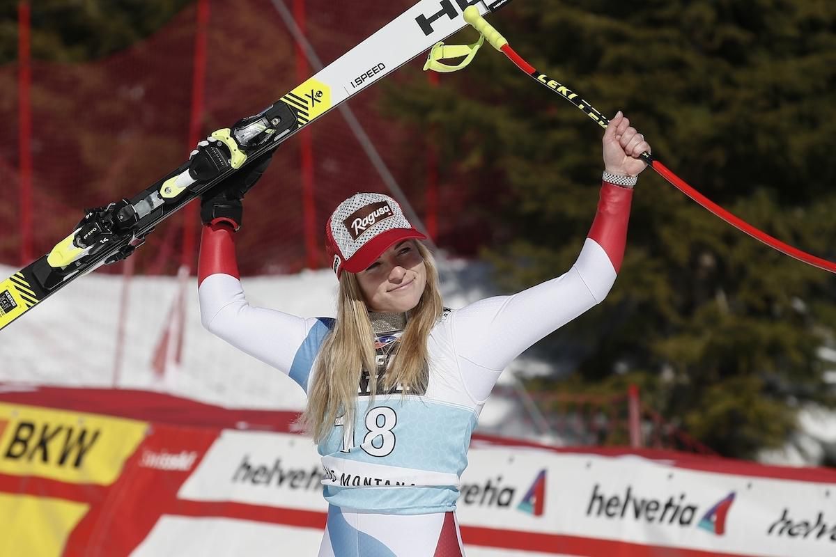 Šajčiarska lyžiarka Lara Gutová-Behramiová.